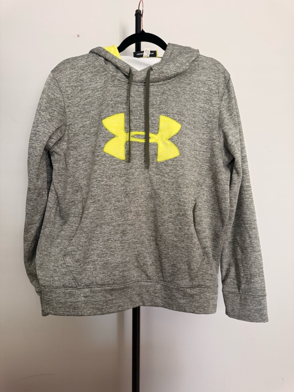Under Armour Gray Hoodie with Yellow Logo